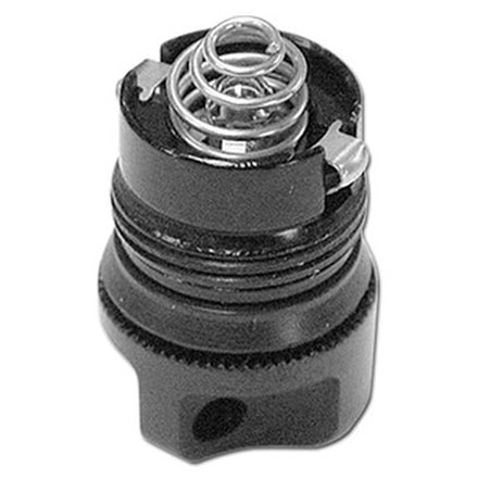 Maglite Tail Cap Assembly, Black - Tail Cap, Lip Seal, Electrical Contact, Lamp, &amp; Spring - 108-000-197