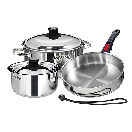Magma 7 Piece S.S Starter Cookware Set Nestable, A10-362