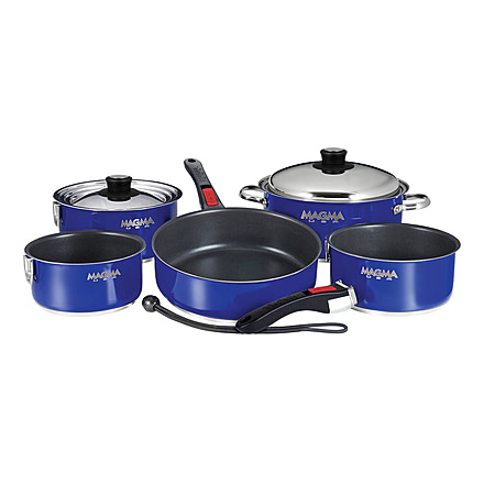 Magma Non Induction Non-Stick Cookware Set, 10 Piece, Cobalt Blue, A10-366-CB-2