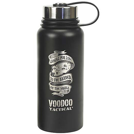 Voodoo Tactical Etched Vacuum Sealed Insulated Bottle - 900ml, Black W/ Voodoo Etching, 02-1233001000