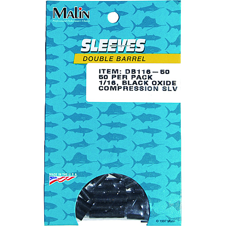Malin Double Sleeve, Black 300-480LB, 1/16in ID, 50/Pack, M12DB-50