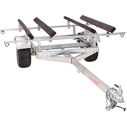 Malone Auto Racks XtraLight LowMax 2 Kayak Trailer Package, 2 Sets Bunks, MPG596XB2