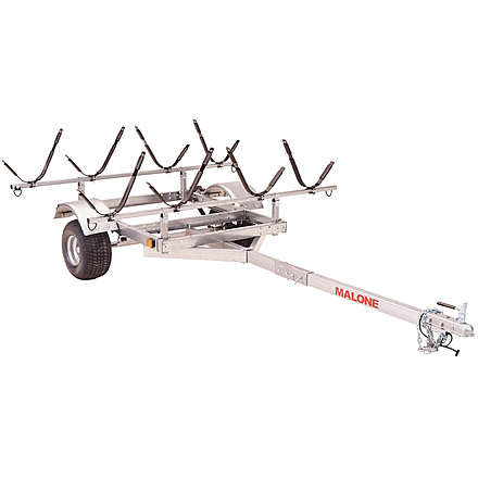 Malone Auto Racks XtraLight LowMax 4 Kayak Trailer Package, 4 J-Racks, MPG596XJ4