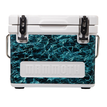 Mammoth Coolers Mossy Oak Elements Agua Seawater Wrapped Cruiser 15, White, MC15W-MO-EAS-DW