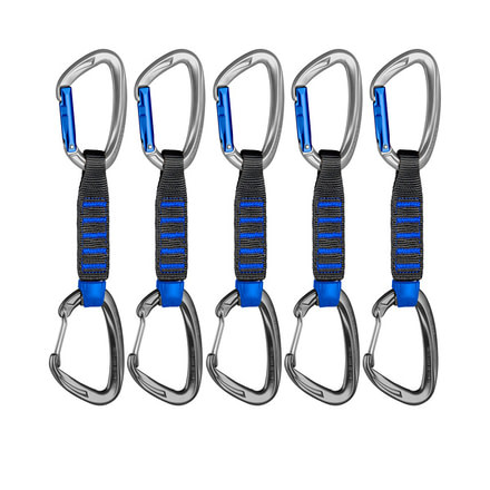 Mammut 5er Pack Crag Express Sets, Straight Gate/Wire Gate, Silver-Phantom, 10 cm, 2040-02100-32202-10