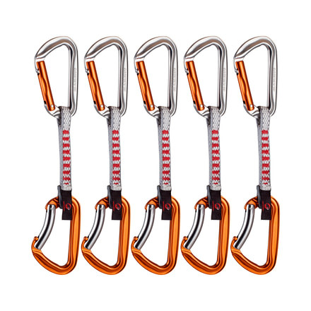 Mammut 5er Pack Wall Key Lock Express Set Straight Gate/Bent Gate, Straight Gate/Bent Gate, Silver-Orange, 10 cm, 2040-01721-31170-10