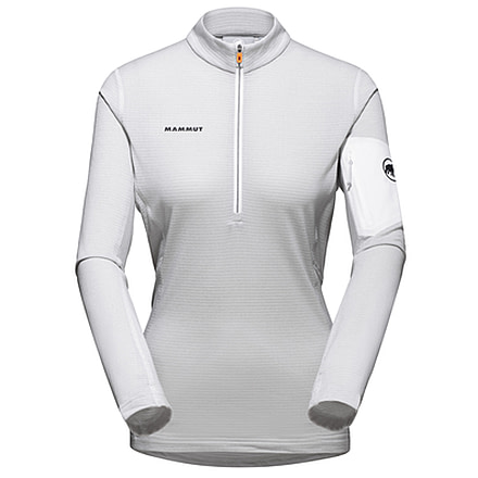 Mammut Aenergy Light ML Half Zip Pull Top - Womens, White/Highway, Extra Large, 1014-03790-0468-116