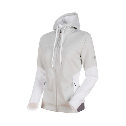 Mammut Alnasca Hooded Midlayer Jacket - Womens, Marble-White-White, XS, 1014-00370-00198-112