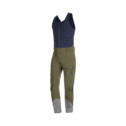 Mammut Alvier Hardshell Bib Pants - Mens, Iguana/Peacoat, 28, 1020-12310-40098-44-10