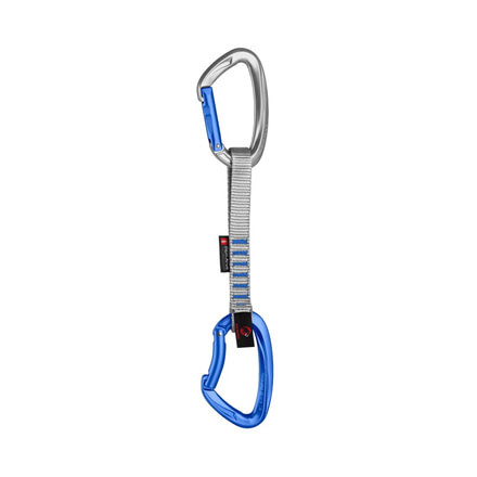 Mammut Crag Indicator Express Quickdraw Set, Straight Gate/Bent Gate, Silver-Ultramarine, 15 cm, 2040-02180-31200-15