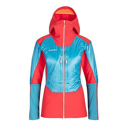 Mammut Eisfeld SO Hybrid Hooded Jacket - Women's, Azalea/Sky, Extra Large, 1011-01270-3640-116