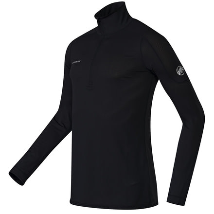 Mammut Go Dry Zip Longsleeve - Mens-Black-Small