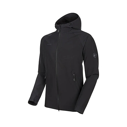 Mammut Macun Softshell Hooded Jacket - Womens, Large, Black, 1011-00510-0001-115