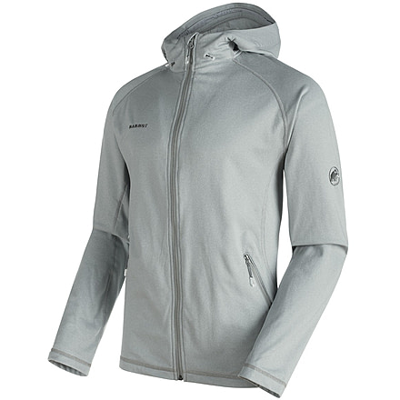 Mammut Runbold ML Hooded Jacket - Men's-Granit Melange-Small