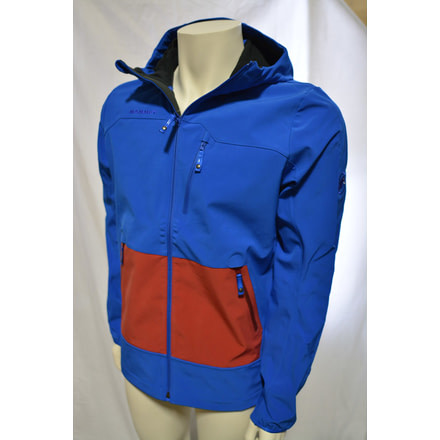 Mammut Runbold SO Hooded Jacket-Men's-Large-Dark Cyan/Carmine