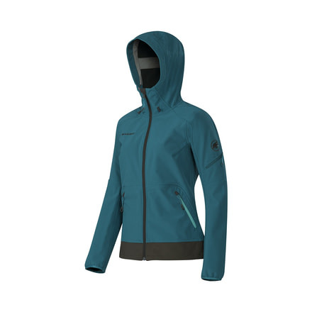 Mammut Runje SO Hooded Jacket-Women's-Small-Dark Pacific/Bison