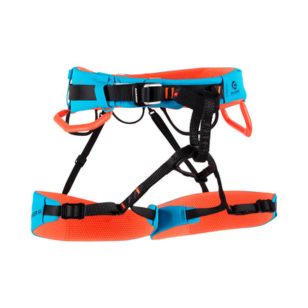 Mammut Sender Fast Adjust Harness, Ocean/Safety Orange, Extra Small, 2020-00960-50345-110