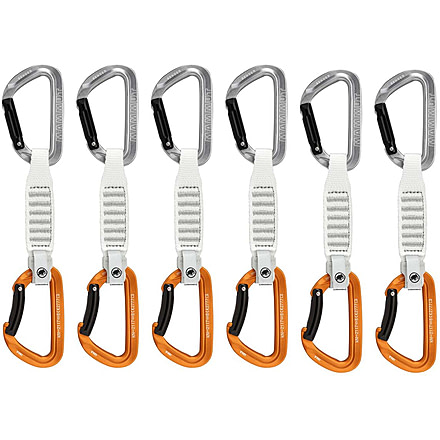 Mammut Sender Keylock 12 cm 6-Pack Quickdraws, Light Grey/Gold, 12 cm, 2040-02491-33272-74
