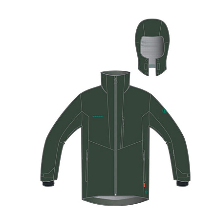 Mammut Stoney HS Jacket - Mens, Woods, Small, 1010-28150-40135-113