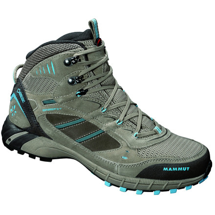 Mammut T Element Mid GTX Hiking Boot - Womens-Dark Taupe/Carribean-Medium-10 US