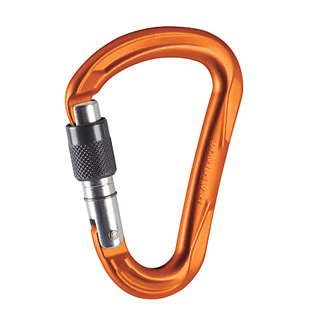 Mammut Wall HMS Screw Gate Carabiner-Orange
