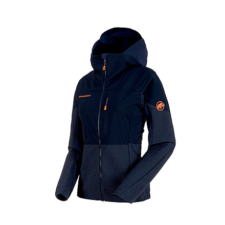 Mammut Womens Eisfeld Light SO Hoody, Night, Large, 1011-00030-5924-115