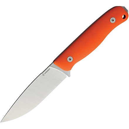 Manly Drugar Fixed Blade Orange Knife, 9in Overall, 4.25in Satin Cpm-154 SS Blade, Orange G10, DRUGAR CPM154 ORANGE