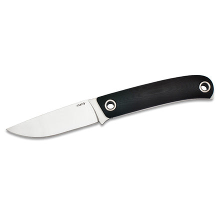 Manly Patriot CPM-154 Fixed Blade Knife, Black, Small, 02ML002