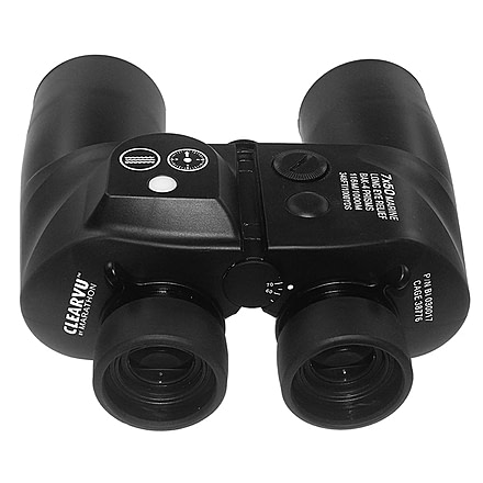Marathon 7x50mm BAK-4 Prism Binocular with Compass, Black, BI030017