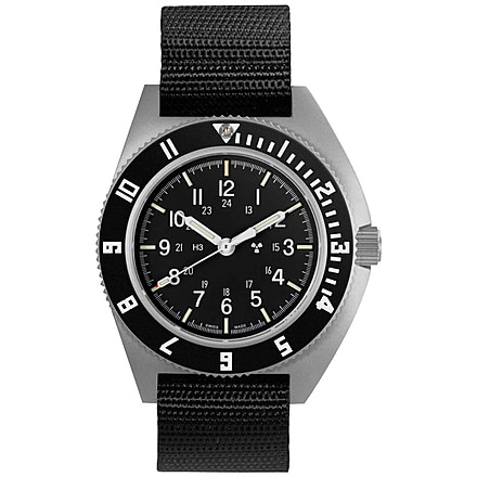 Marathon Sterile Steel Navigator Automatic Unisex Watches, 41 mm, Sapphire, Ballistic Nylon Strap, Black, WW194029SS-0801