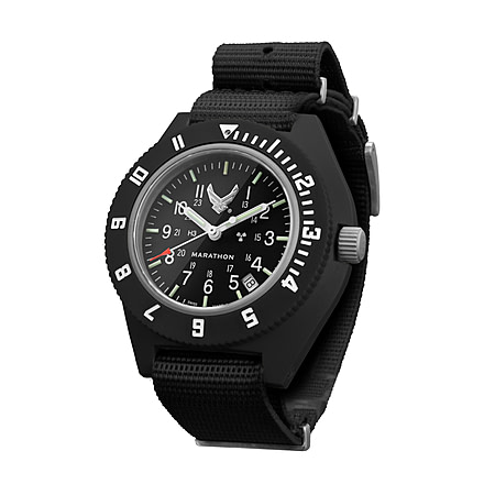 Marathon USAF Pilots Navigator Watch w/ Date, Black, WW194013BK-1003