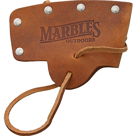 Marbles Axe Blade Cover, Brown Leather Construction, Leather Lanyard, Fits Small Axe Blades 3in Or Less, MR10SL/ LARGE AXE COVER