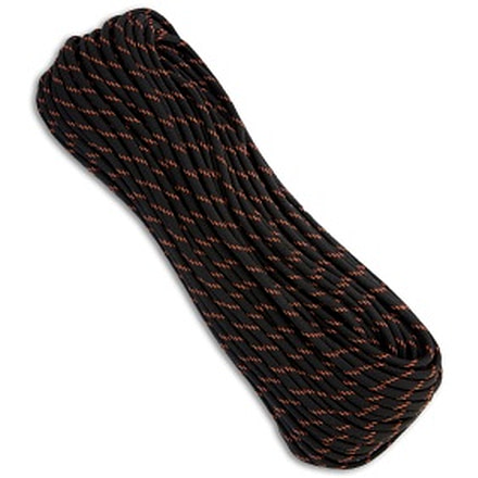 Marbles Black Reflective w/ Neon Orange 550 Paracord Nylon Braided 7-Strand Core 100, Black/Orange, adult, BHQ-19360