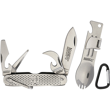 Marbles Camp Combo Folding Knife,440 Stainless Steel,Spear Point, Handle MR390