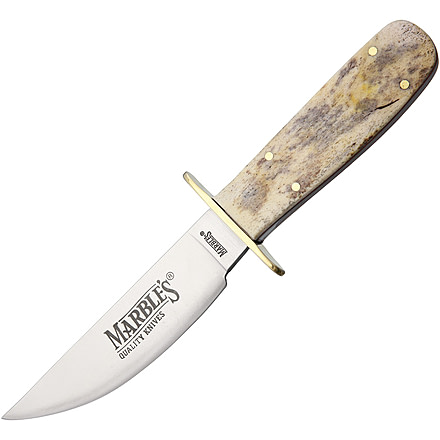 Marbles Cowboy Knife Fixed Blade Knife, 4.25in, Appaloosa, Bone Handle MR318