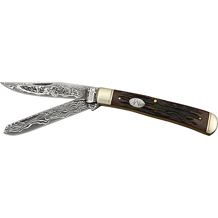 Marbles Etched Damascus Series Blade, 4 1/8in. Closed MR267