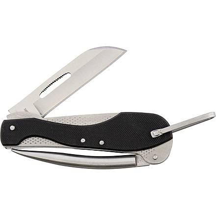 Marbles Marlin Spike Folder Folding Knife,3in,Stainless Steel,Standard Edge,Satin,Black,G10 Handle MR384