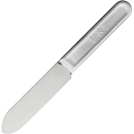 Marbles Mess Kit Knife Fixed Blade Knife, 7.25in Overall, 3.5in Mirror 420 SS Blade, Silver Aluminum Handle, Wwi Standard Issue, Silver, BS016629