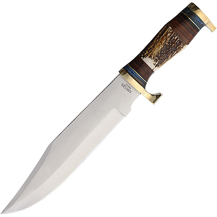 Marbles Stag Bowie Knife, 10 satin finish stainless bowie blade, Stag handle, SM-MAR-1 MR589