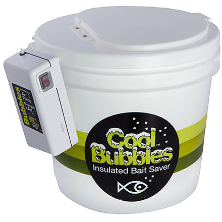 Marine Metal Products Cool Bubbles 3.5 Quart Insulated Aerated Bait Container, White, CB-3
