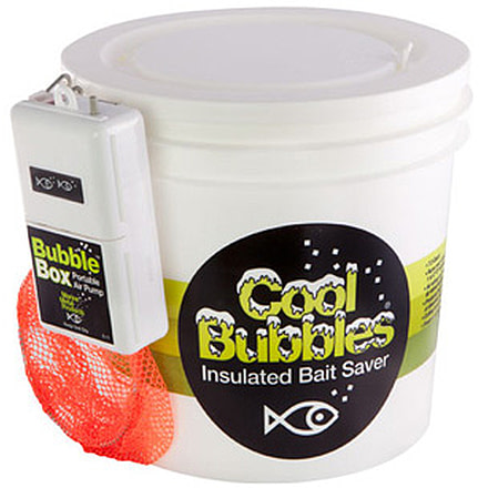 Marine Metal Products Cool Bubbles 8 Quart Insulated Aerated Bait Container w/Dip net, White, CB-211