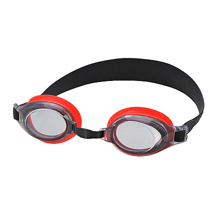 Marine Sports Goggles - Youth Anti-Fog Soft Silicone Quick Fit Buckle - Red, 4040-RD