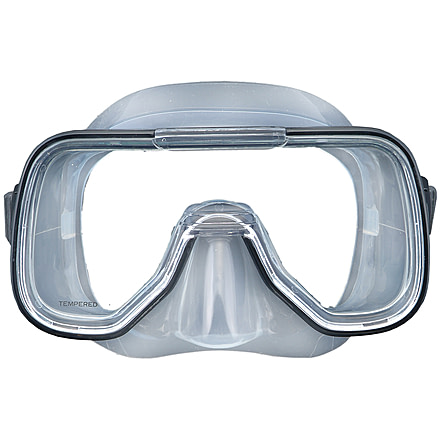 Marine Sports Mask - Silicone - Lens Single Pane - Hd Tempered Glass - Black, 4028BK