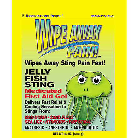 Marine Sports Wipe Away Sting Stop Medicated First Aid Gel, 1825