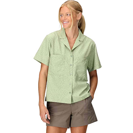 Marmot AirExchange SolarShield Camp Novelty SS Shirt - Womens, Agate Green Mini Bloom, S, M16118-24284S