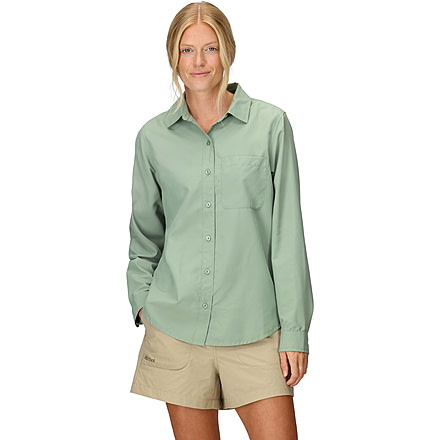 Marmot AirExchange SolarShield LS Shirt - Womens, Agate Green, XL, M16056-24373XL