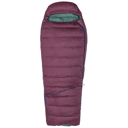 Marmot Argon 25 Sleeping Bag, Burgundy/Total Eclipse, Short, Left Zip, 29360-7408-LZ