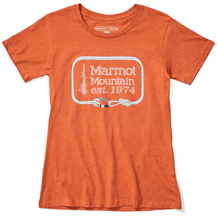 Marmot Ascender Short Sleeve T-Shirt - Womens, Amber Heather, Small, 46490-7391-S