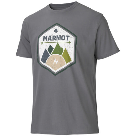 Marmot Badge Short Sleeve Tee - Men's-Charcoal-Small