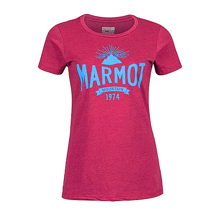 Marmot Carly Short Sleeve Tee - Womens, Red Dhalia, Medium, 48780-6817-M
